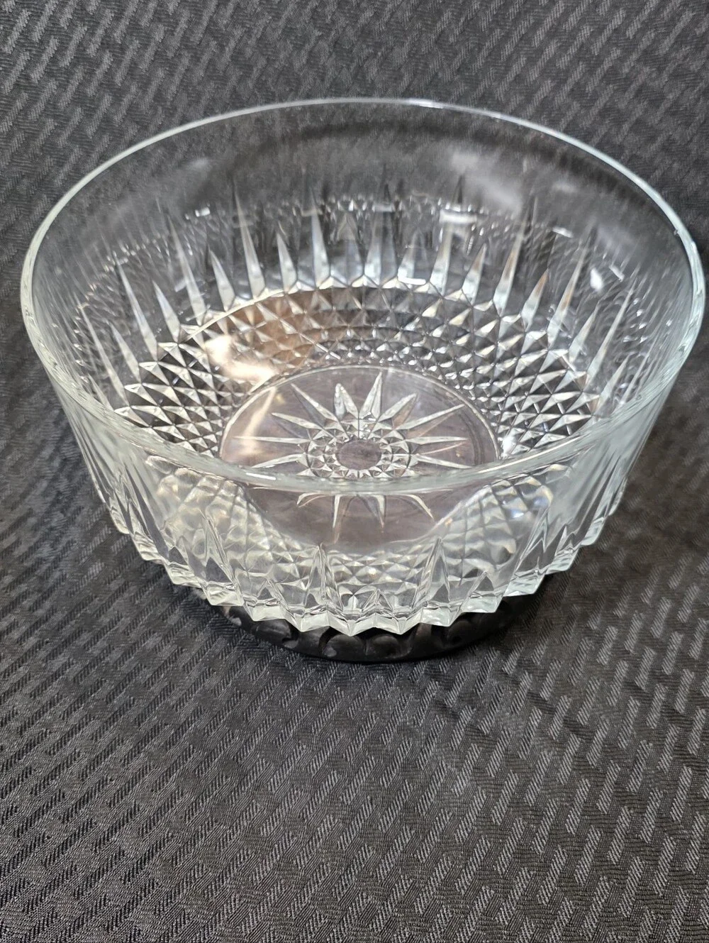 Vintage Arcoroc France Diamant Glass Serving Bowl 9